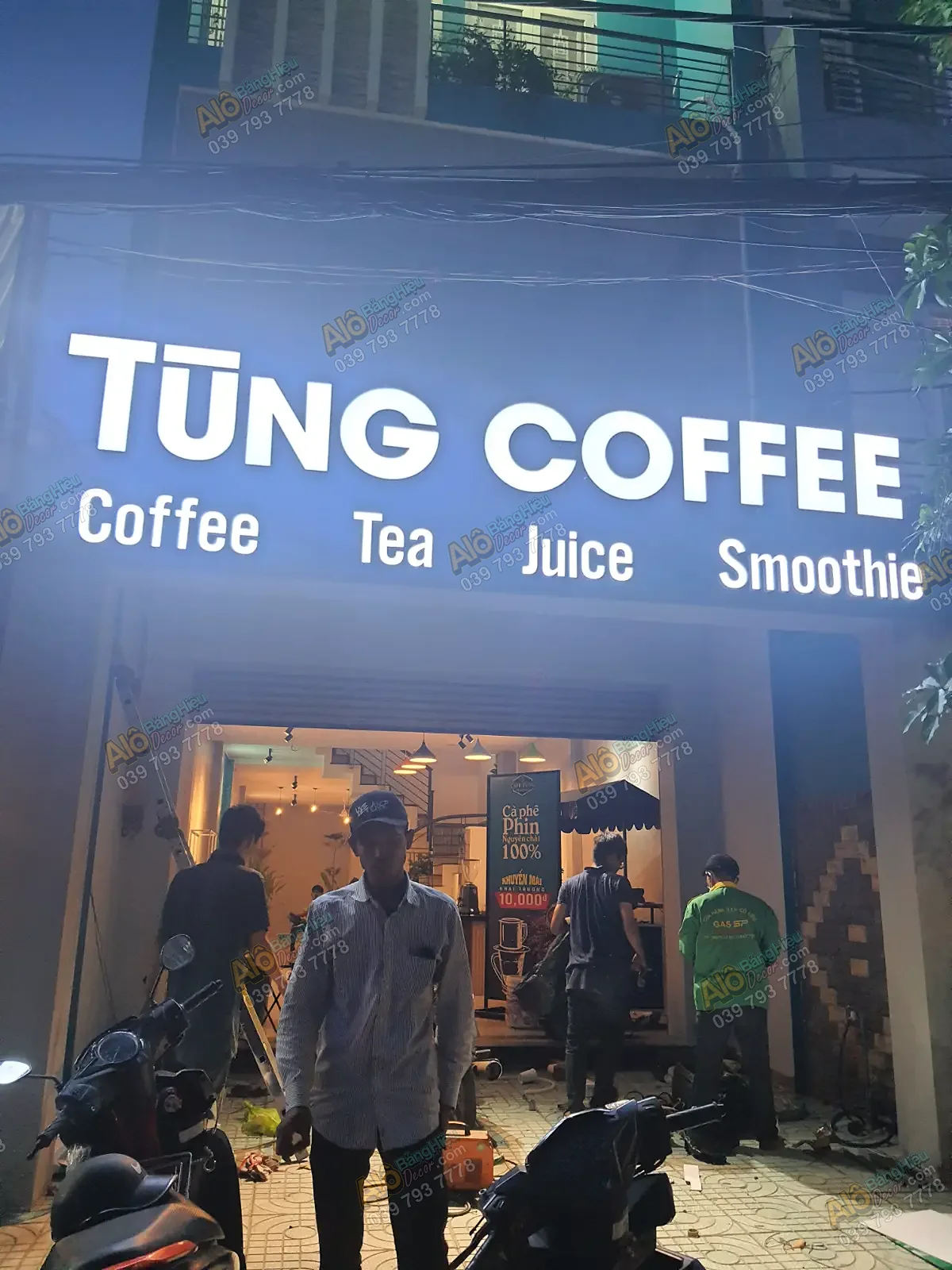Bảng Chữ Mica Sáng Đèn Cho Quán Cà Phê